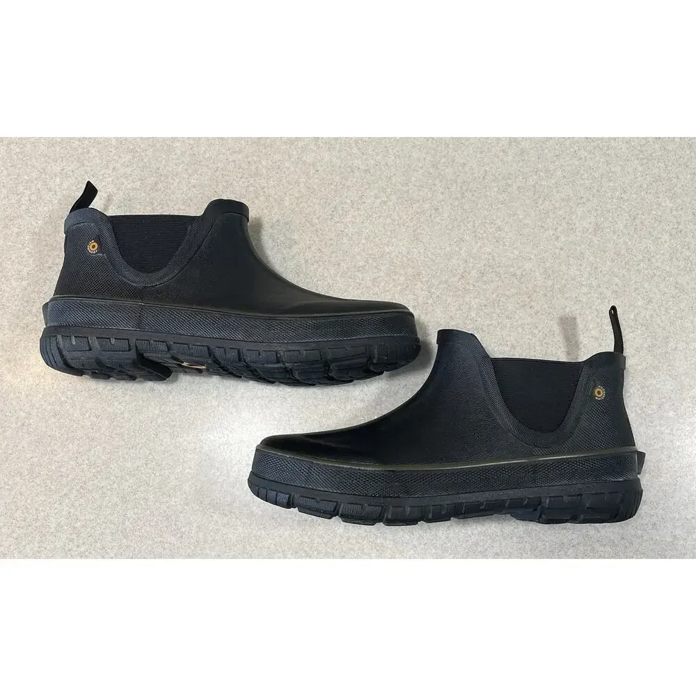 Bogs Digger Men's Size 7 Black Pull On Rubber Rain Shoes Outdoor